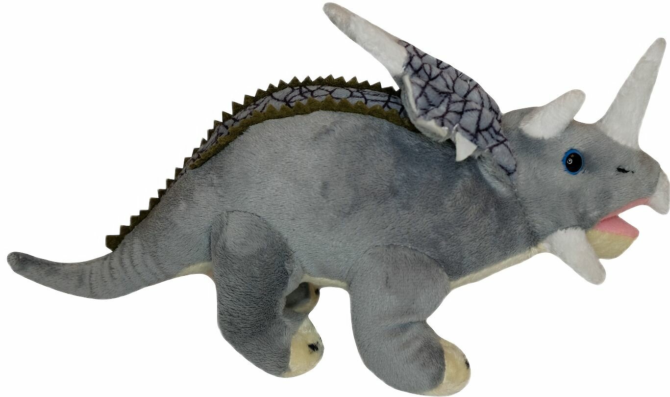 Мягкая игрушка - Динозавр Трицератопс, 43 см