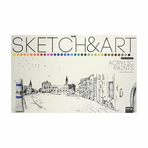 Краски акриловые Sketch&Art 36 цвета по 12мл