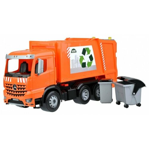 Машина Lena Мусоровоз с контейнерами 52 см, оранжевый, 04614 мусоровоз lena 08812