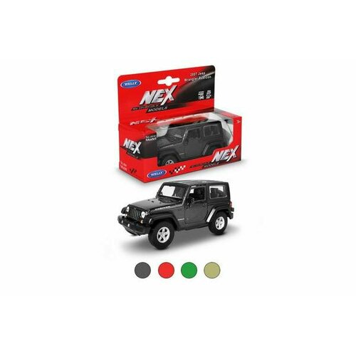 Машинка Welly 1:38 2007 JEEP WRANGLER RUBICON цвета в ассортименте внедорожник welly jeep wrangler rubicon 42371c cm 1 34 хаки