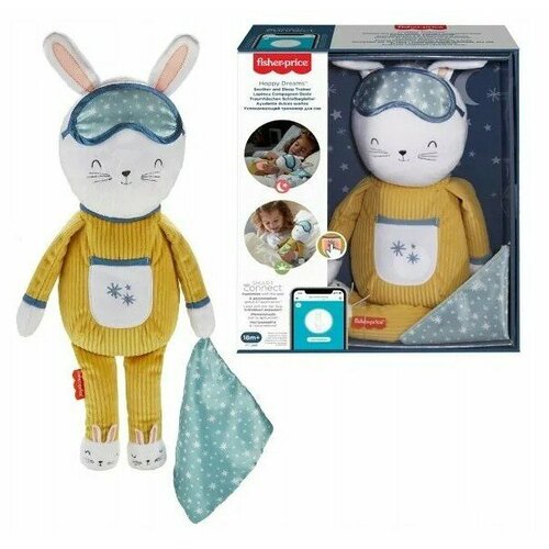 Fisher Price Зайка Спящий компаньон Dream Bunny мягкая игрушка зайка спящий 26х17