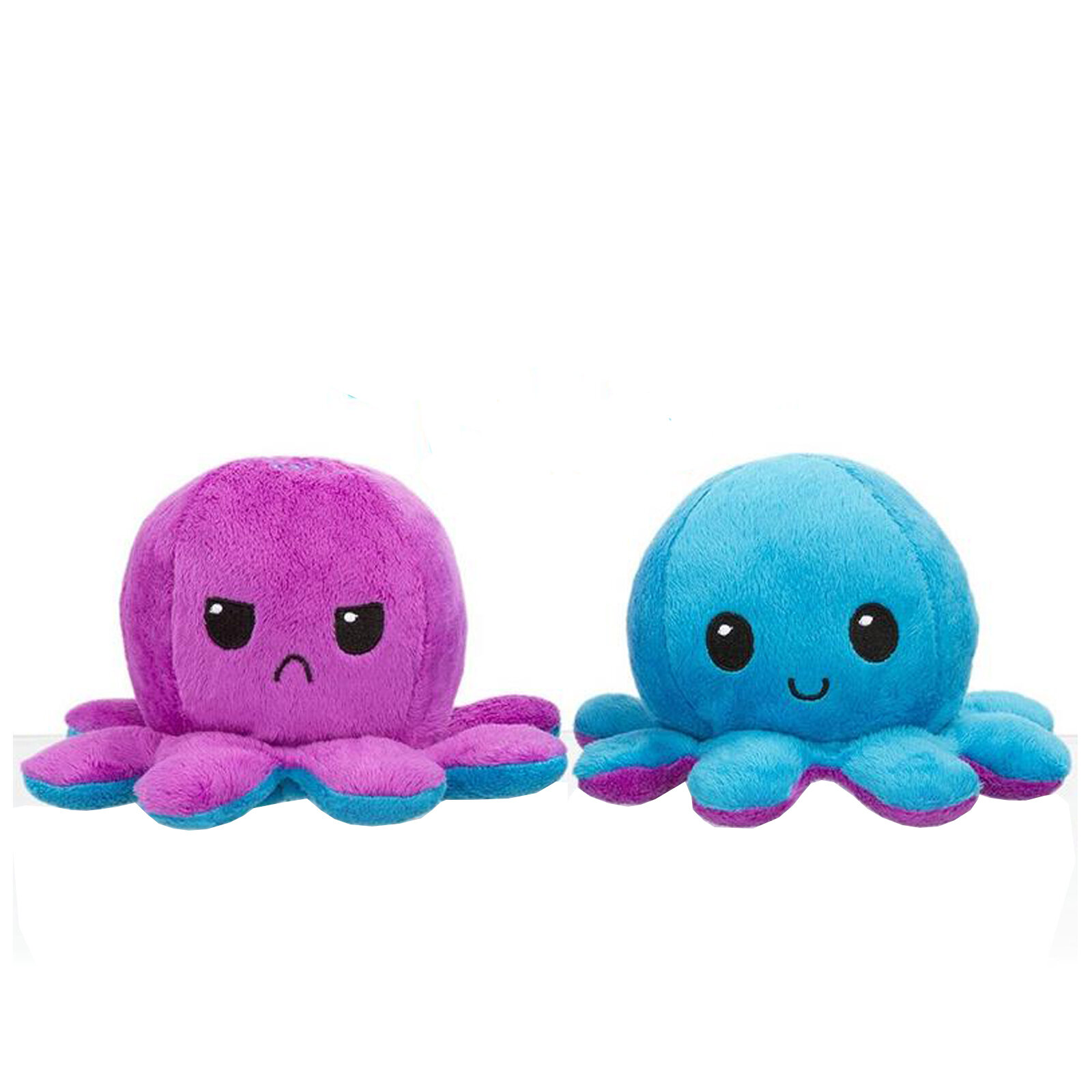 фото Мягкая игрушка/ Игрушка антистресс/ Осьминожка вывернушка/ Игрушка двусторонняя/ Осьминог перевертыш, цвет розовый-голубой