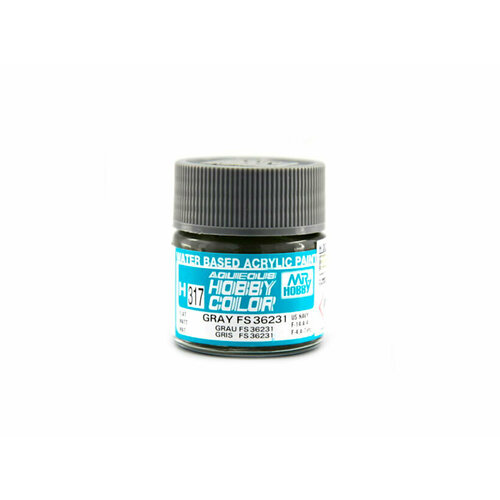 эмаль xf 20 medium grey flat enamel paint 10 ml средне серый матовый tamiya 80320 H317 Mr.Hobby Краска акриловая на водной основе, FS36231 Серый матовый, 10 мл.