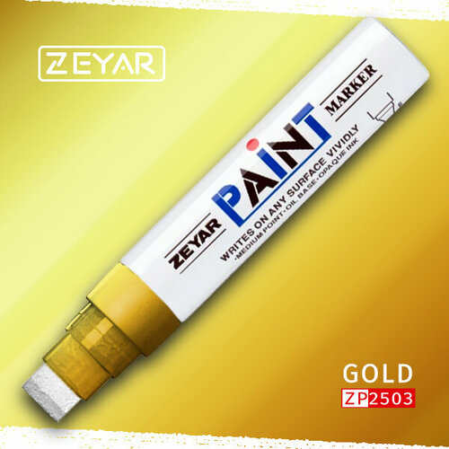 Маркер Zeyar Paint marker масляный Золото (Gold), 15 мм