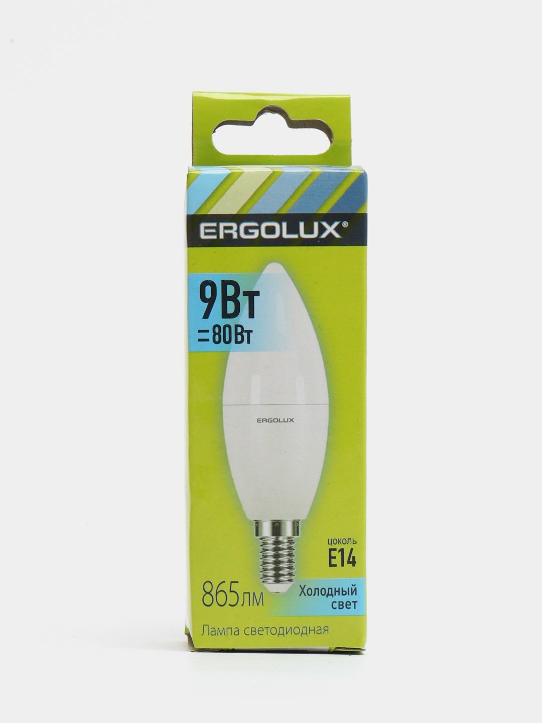 Лампа светодиодная Ergolux Е14, 9 Вт, "Свеча" LED-C35-9W-E14 Температура света 3000К