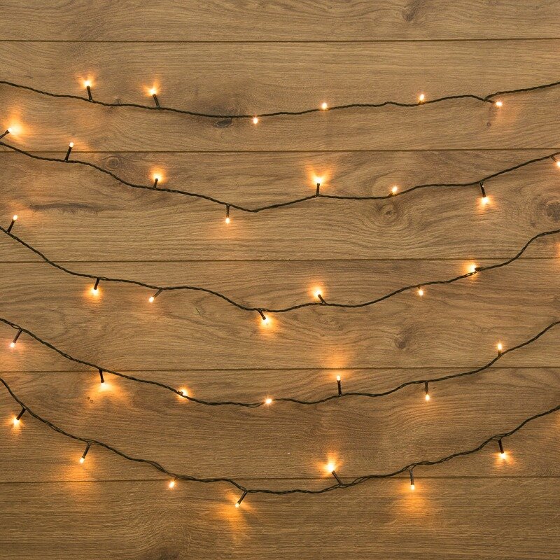 фото Neon-Night Гирлянда светодиодная универсальная 200 LED Теплый белый 20 метров, с контроллером