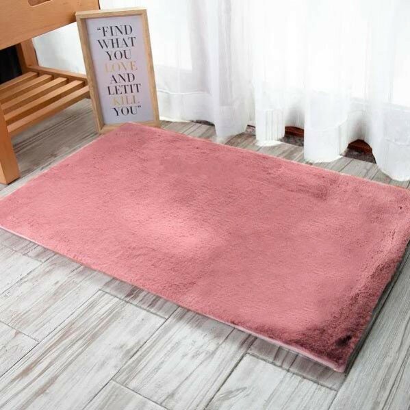 фото Коврик интерьерный универсальный Dasch "My Bunny" 60х100 см плюшевый, цвет розовый