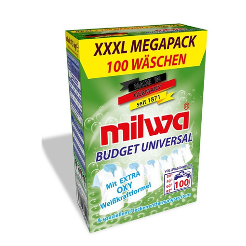 Milwa Budget Universal Mit Extra OXY Стиральный порошок для белого белья 7,5 кг на 100 стирок