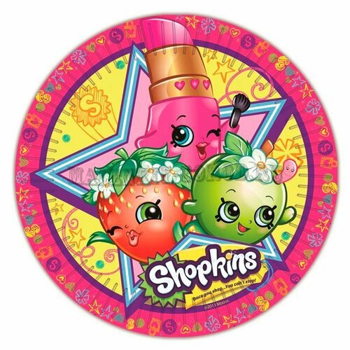 Росмэн (Праздники) Тарелка 18 см, 6 шт, Shopkins 32519