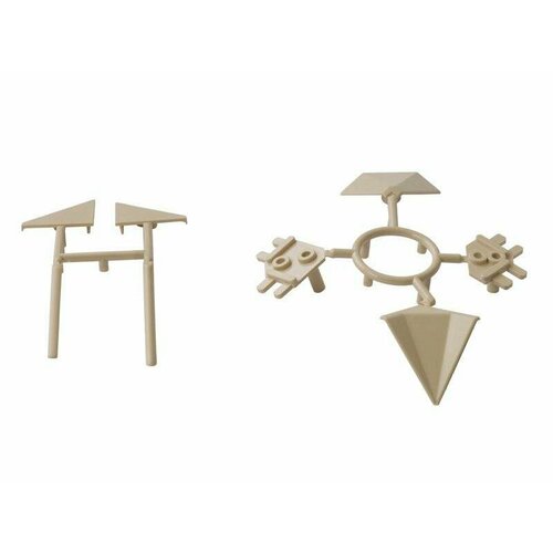 Комплект соединителей треугольного пристеночного бортика ALPHALUX(6частей), пластик, бежевый