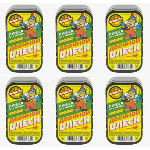 Двойной блеск Губка для обуви Стандарт, бесцветная, 6 шт