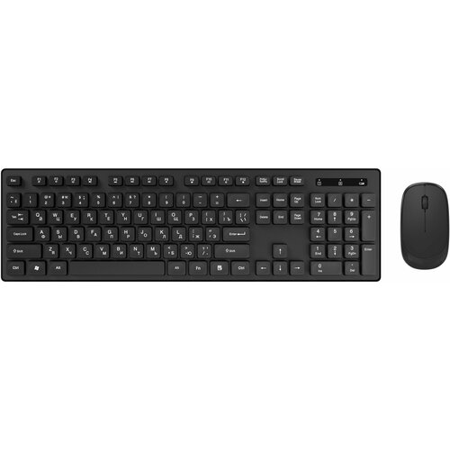 клавиатура мышь набор для пк оклик 400gmk с подсветкой проводной черный Клавиатура + мышь , набор для пк Оклик S255W беспроводной, черный