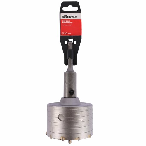 Коронка по кирпичу, камню, бетону для перфоратора, 90 мм, М22, SDS-plus, DERZHI