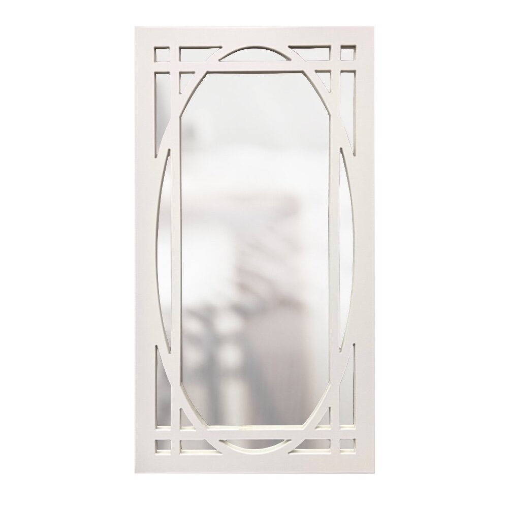 фото Castita Настенное прямоугольное белое зеркало Z8-1