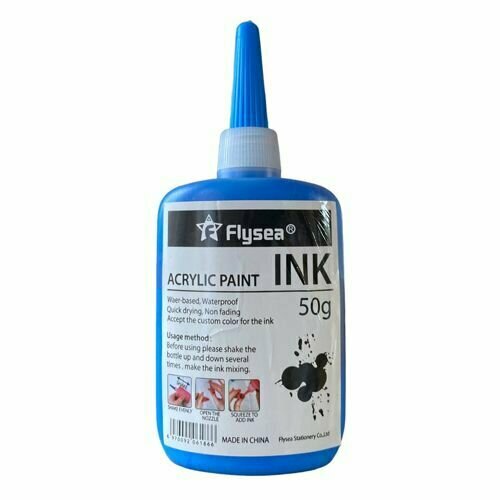 Акриловая краска для заправки маркеров Flysea Acrylic paint ink, 50 гр, синяя