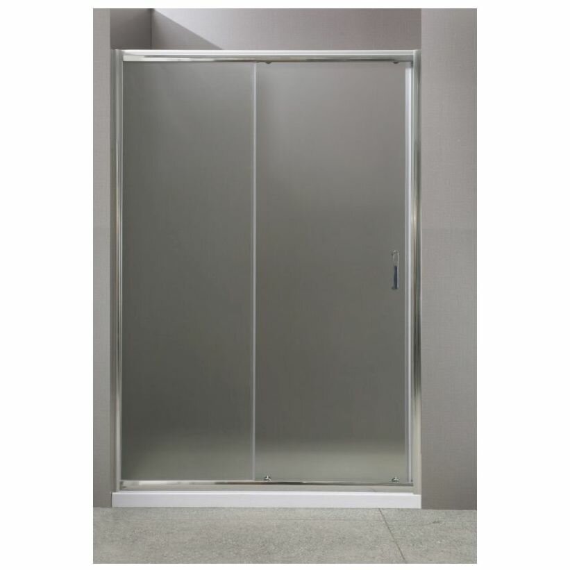 Душевая дверь BelBagno UNO-195-BF-1-120-P-Cr хром стекло рифленое 5 мм (1950х1200)