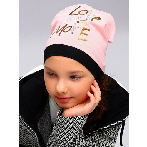 фото Шапка noble people, размер 52/54, розовый