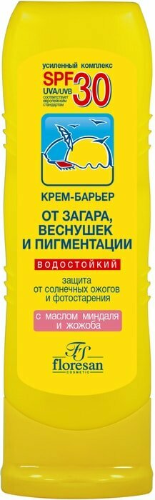 Крем-барьер Floresan от загара веснушек и пигментации SPF30 водостойки 125мл