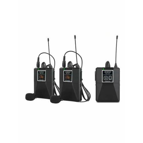 Двухканальный беспроводной петличный микрофон с шумоподавлением UHF для интервью Ф 477700₽