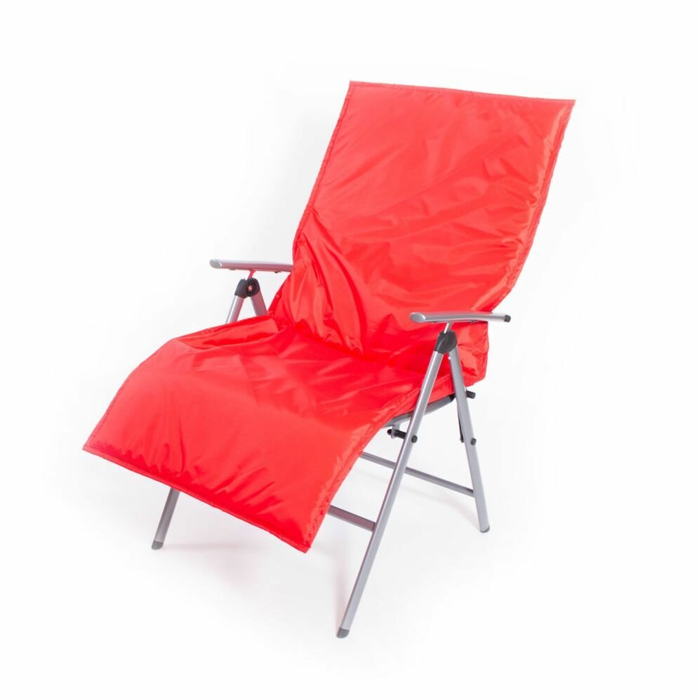 Матрас для садовой мебели, качелей, кресла 60х140 см защита от влаги, красный