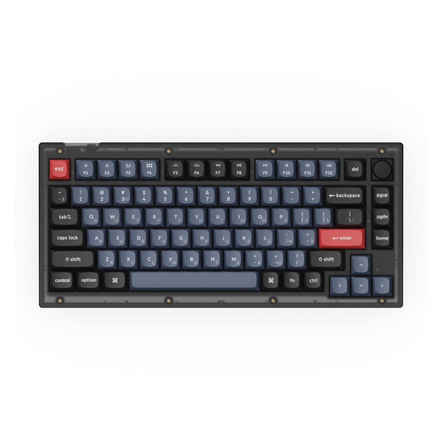 Keychron V1 TKL Knob Version RGB Translusent Black Blue Switch 891400₽