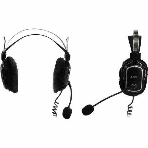 Наушники с микрофоном A4Tech HS-60 шнур 25м с регулятором громкости 226700₽