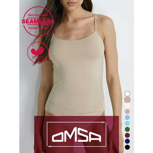 фото Майка omsa, размер 44 (s), бежевый