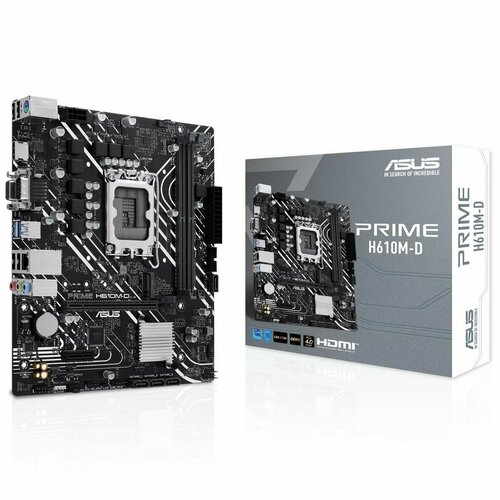 Материнская плата ASUS PRIME H610M-D, LGA1700, Intel, H610, DDR5, MIcro-ATX