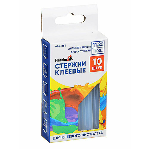 Клеевые стержни 10 штук 11 мм x 10 см 299₽