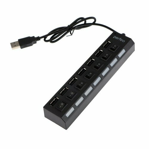 Разветвитель USB Hub Perfeo H033 7 портов USB 20 чёрный комплект из 2 шт 304300₽