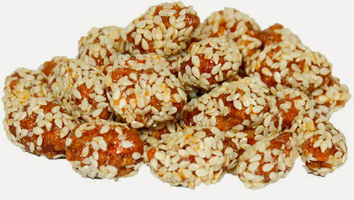 Изображение товара Миндаль жареный с кунжутом и мёдом / орехи миндаль в глазури / упаковка 1кг Orekhline