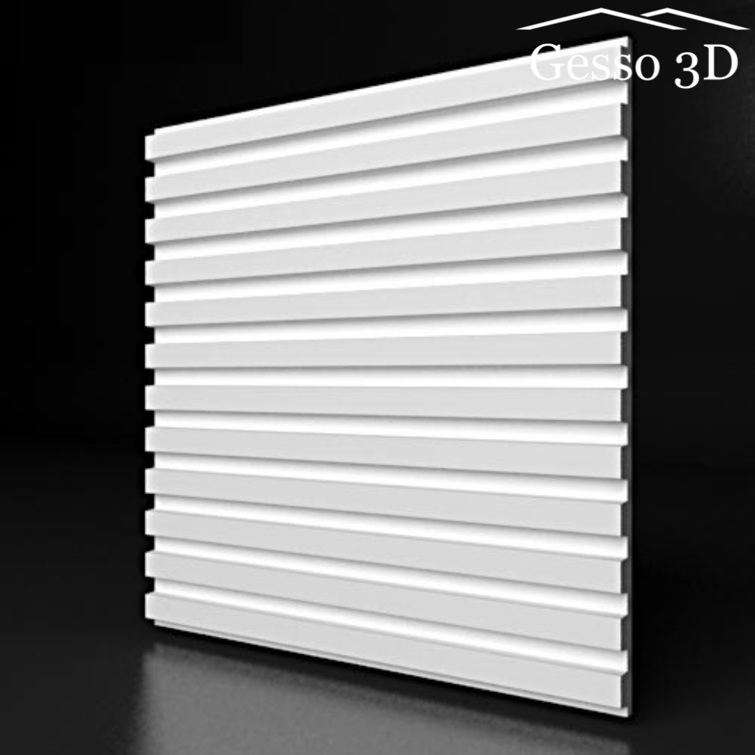 Гипсовая панель Gesso 3D "Band" 500x500x25 мм, Упаковка 20 шт, 5 м2