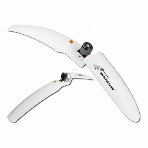 фото Крыло быстросъёмное переднее sks shockboard, 26", белый для велосипеда