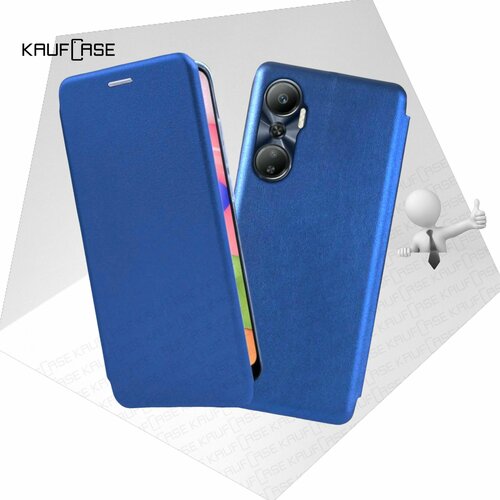 Чехол книжка KaufCase для телефона Infinix Hot 20 (X6826B) (6.82), синий. Трансфомер чехол книжка kaufcase для телефона infinix hot 12i x665b 6 6 красный трансфомер