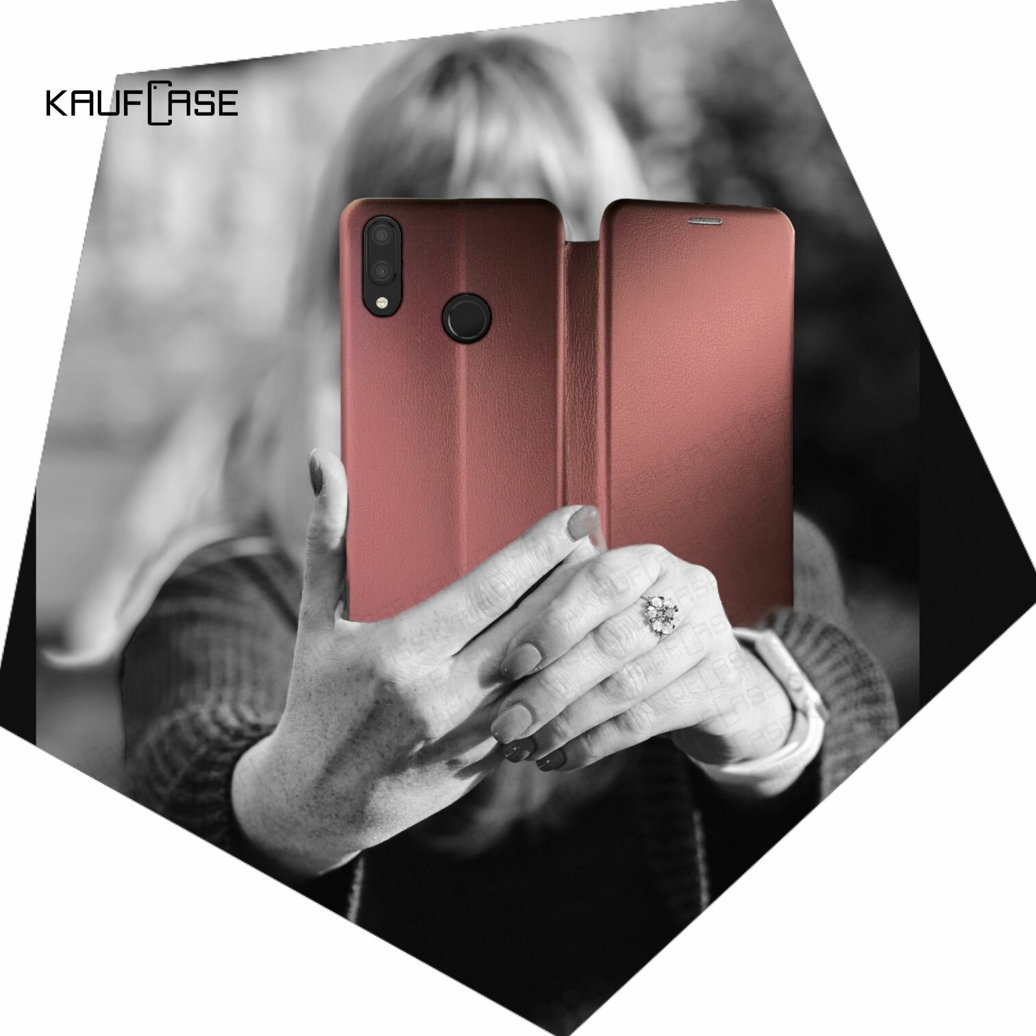 Чехол книжка KaufCase для телефона Huawei Honor 10 Lite /P Smart 2019 (HRY-LX1 /POT-LX1) (6.21"), бордовый. Трансфомер