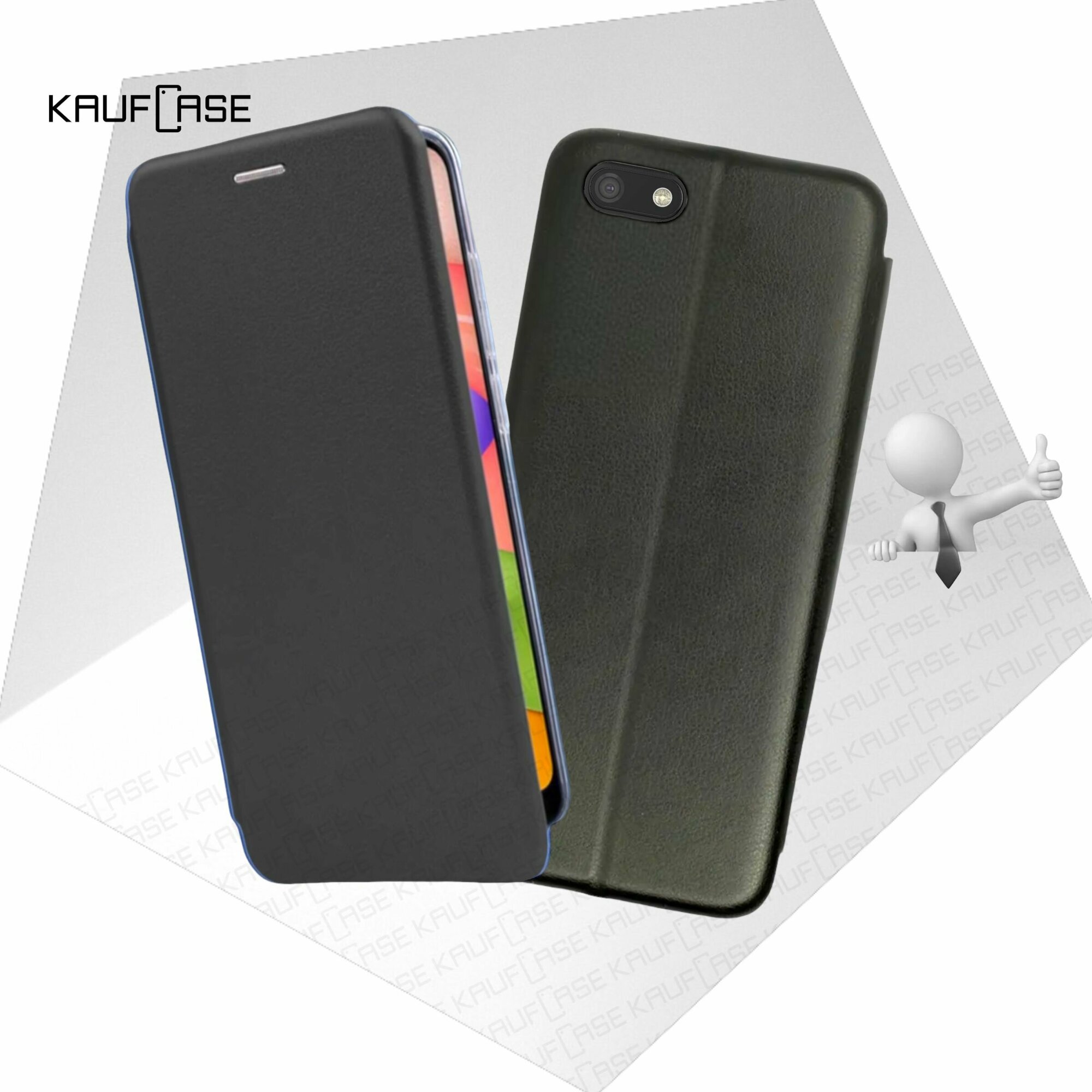 Чехол книжка KaufCase для телефона Huawei Honor 7A /7S / Y5 Prime /Y5 Lite 2018 (5.45"), черный. Трансфомер