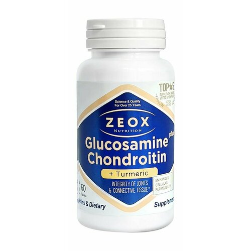 Комплекс для поддержки сустов и хрящей Zeox Nutrition Glucosamine Chondroitin + Turmeric