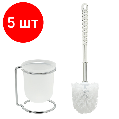 Комплект 5 шт Ерш для унитаза LAIMA на металлической подставке пластиковый хромовый 607426 2722₽