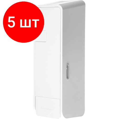 Комплект 5 штук, Дозатор для жидкого мыла 380мл пластик белый M-9029W