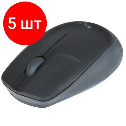 Комплект 5 штук Мышь компьютерная Logitech WRL M190 GREY 910-005924 1183400₽