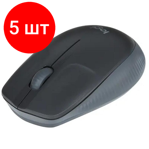 Комплект 5 штук, Мышь компьютерная Logitech WRL M190 GREY 910-005924 мышь компьютерная logitech wrl m190 black 910 005923