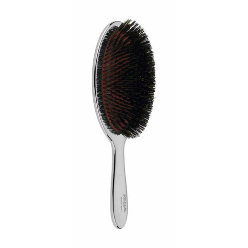 Щетка для волос, c натуральной щетиной Janeke Silver Paddle Hairbrush with Pure Boar Bristle