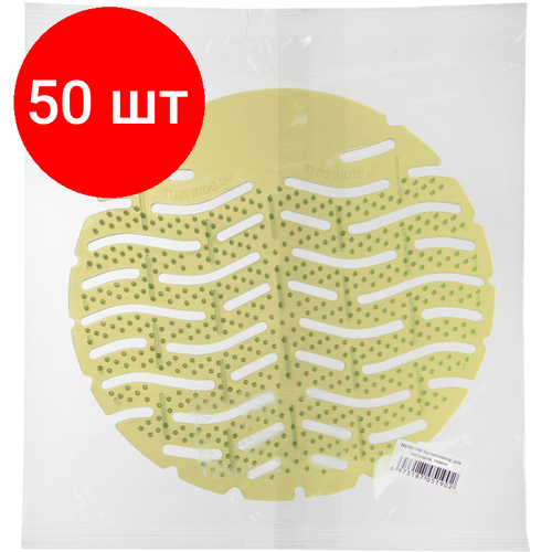 Комплект 50 штук, Дезодоратор листовой для писсуаров NV, лимон