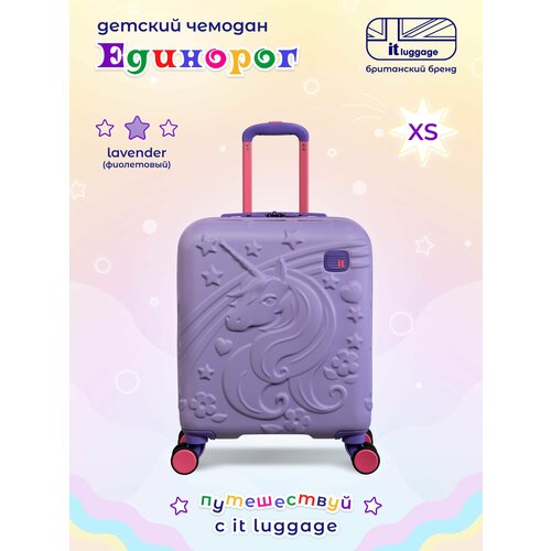 фото Чемодан-каталка it luggage, ручная кладь, 34х44х20 см, 2 кг, фиолетовый