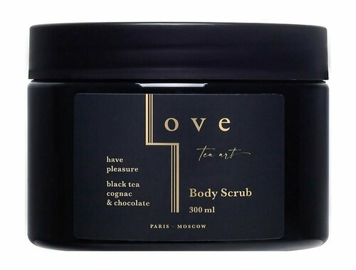 Скраб для тела с ароматом черного чая, коньяка и шоколада Love Tea Art Body Scrub Black Tea and Cognac Chocolate