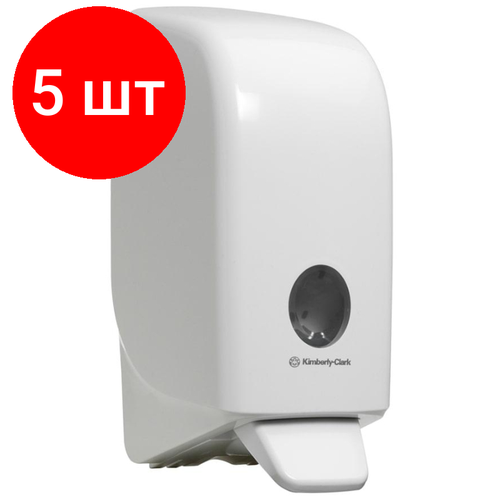 Комплект 5 штук, Дозатор для жидкого пенного мыла KK Aquarius белый 1 л 6948