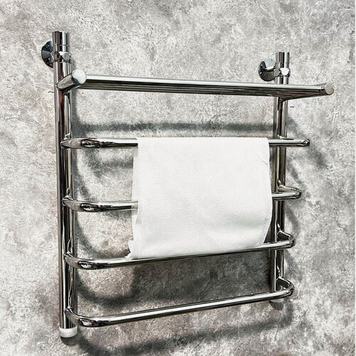 Изображение товара Водяной полотенцесушитель Ganzer G14, 60x50см, нержавеющая сталь, форма "Лесенка", цвет хром