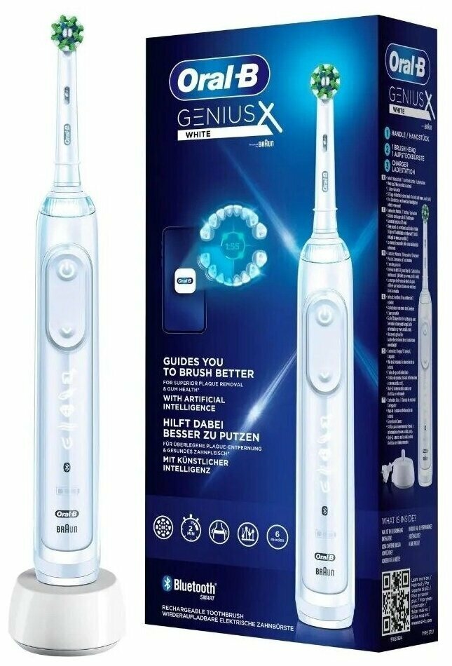 Звуковая зубная щетка Oral-B Genius X, white