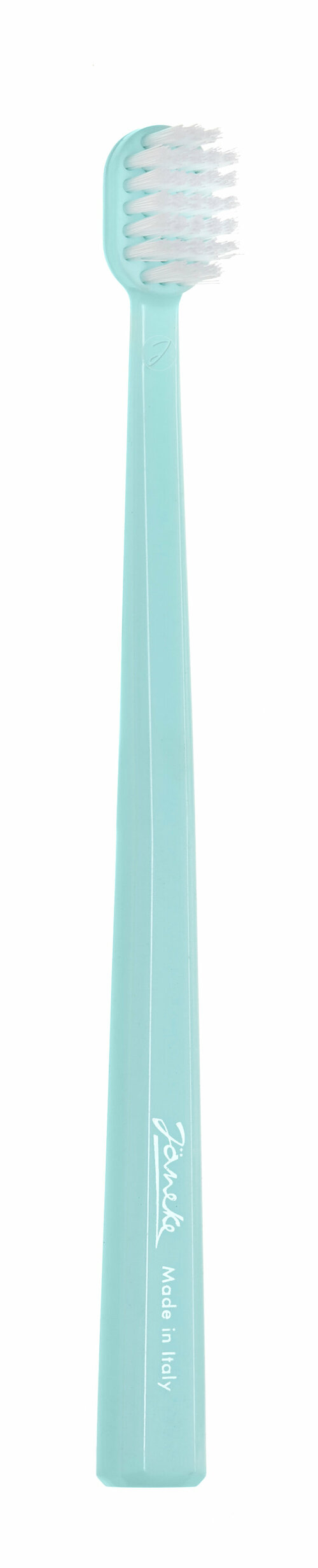 Зубная щетка средней жесткости Janeke Toothbrush Turquoise Pale