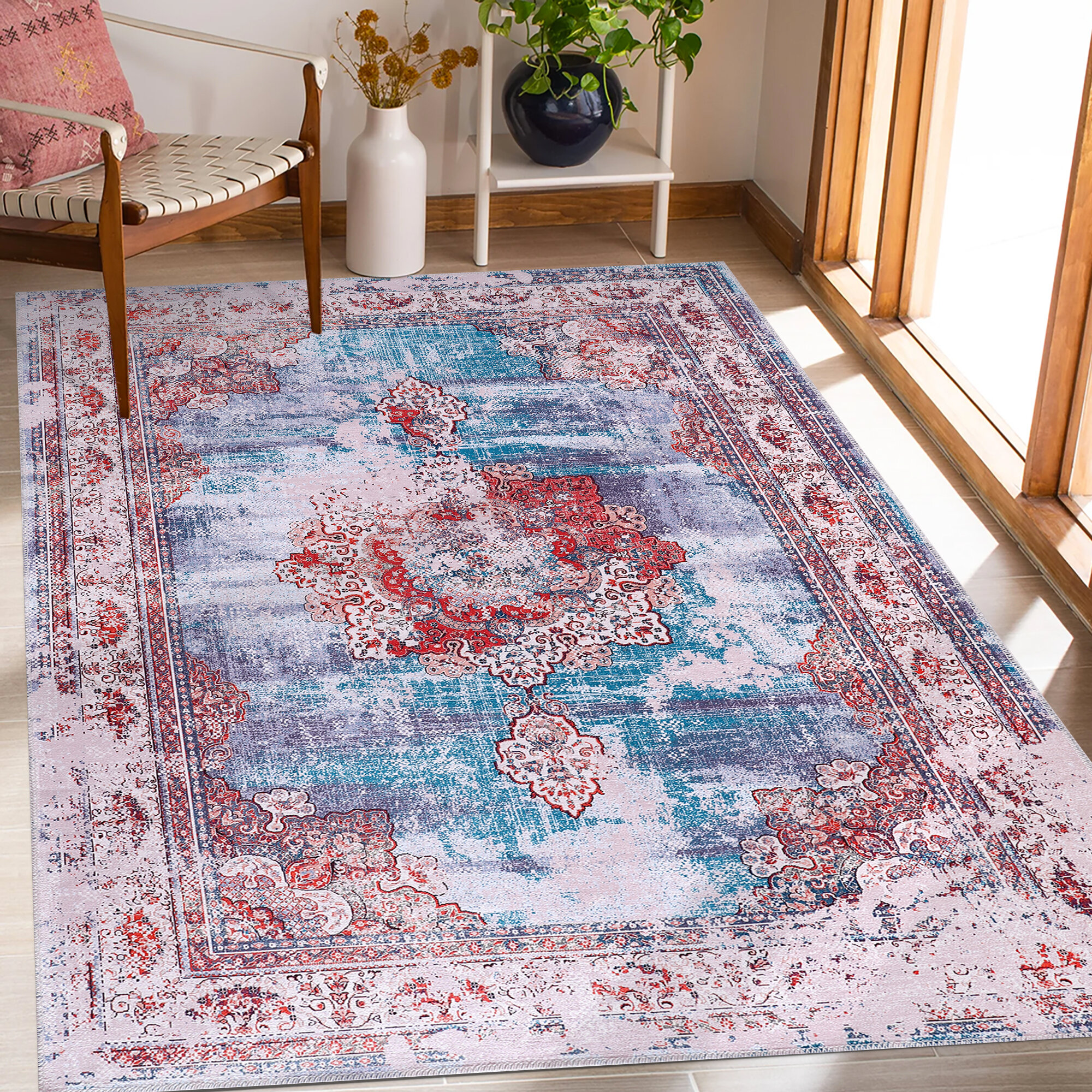 Ковер Diva Home  прямоугольный  1 2 x 1 8 м  безворсовый  полиэстер хлопок